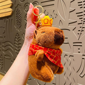 Linda Creative Cartoon Plush <span class=keywords><strong>Dr</strong></span>. Capi Bala Keychain Gold List Title Capybara Doll Schoolbag Pendant Small Gifts - Product Image 3