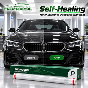 Película Protectora de Pintura Transparente para Autos, Autoregenerable, de TPU, Venta al Por Mayor de Fábrica HIGHCOOL, para el Mercado Global de Accesorios para Automóviles - Product Image 1
