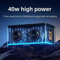 Haut-parleur extérieur haute puissance YJ-26, Bluetooth 5.0, subwoofer sans fil en métal, son exceptionnel, longue autonomie, design anti-poussière