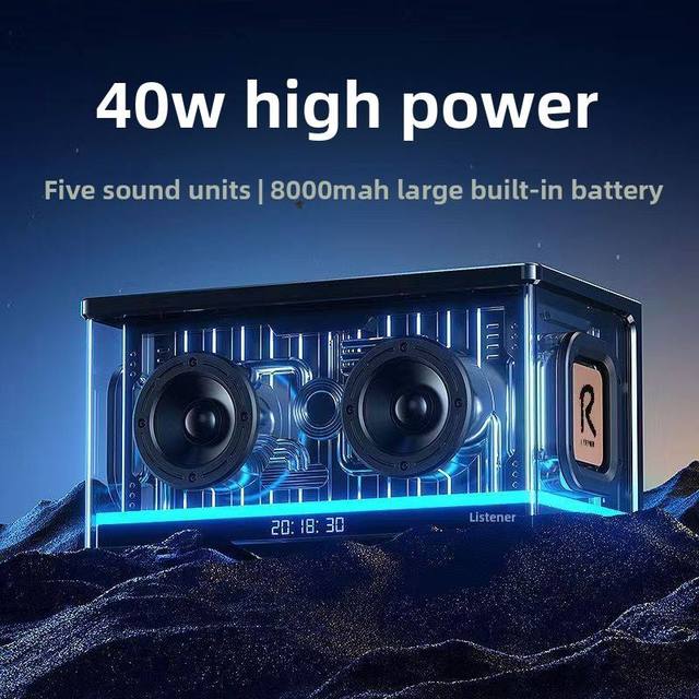 YJ-26 High-Power Outdoor Speaker  Bluetooth 5.0 Wireless Metal Subwoofer Great Sound Long Endurance Dustproof Design