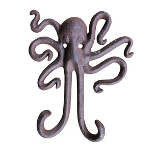 Gancho de tentáculo de pulpo de hierro fundido marrón antiguo - Product Image 6