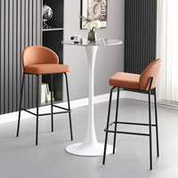 Table de bar or ensemble petit déjeuner luxe nordique moderne métal maison cuisine haute intérieur extérieur ensemble meubles bois marbre Tables de bar