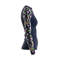 Maillot de bain anti-UV personnalisé pour femme, coupe ajustée avec col montant, manches longues, extensible dans les 4 sens, idéal pour la plage et les sports nautiques