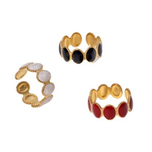 Bague en acier titane best-seller transfrontalier, style INS, tendance et luxe léger, ouverture réglable en acier inoxydable - Product Image 5