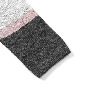 Taglie forti stile invernale da donna <span class=keywords><strong>cappotto</strong></span> aperto a maniche lunghe lavorato a maglia con risvolto multicolore a righe Cardigan maglione da donna giacche e cappotti - Product Image 5