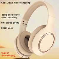 Nouveau casque BT casque sans fil antibruit actif 24H écouteurs HiFi stéréo