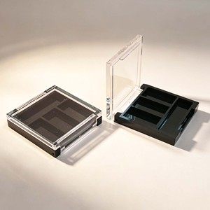 Custom Clear Makeup Palette Empty Cosmetic Eyeshadow Blush Powder Case <b>Plastic</b> Eye Shadow Packaging Container With <b>Mirror</b> - Product Image 1