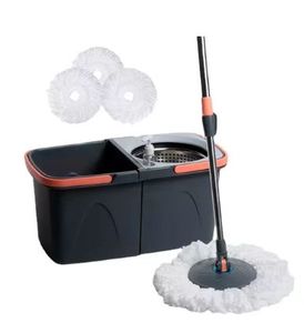 Ensemble serpillière et seau de nettoyage de la poussière avec système d'auto-éparation des eaux usées, tête rotative à 360° pour un nettoyage facile des sols - Product Image 1
