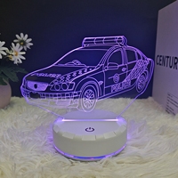 Lampe de bureau rechargeable à base acrylique holographique de qualité supérieure, très vendue, pour salle d'étude
