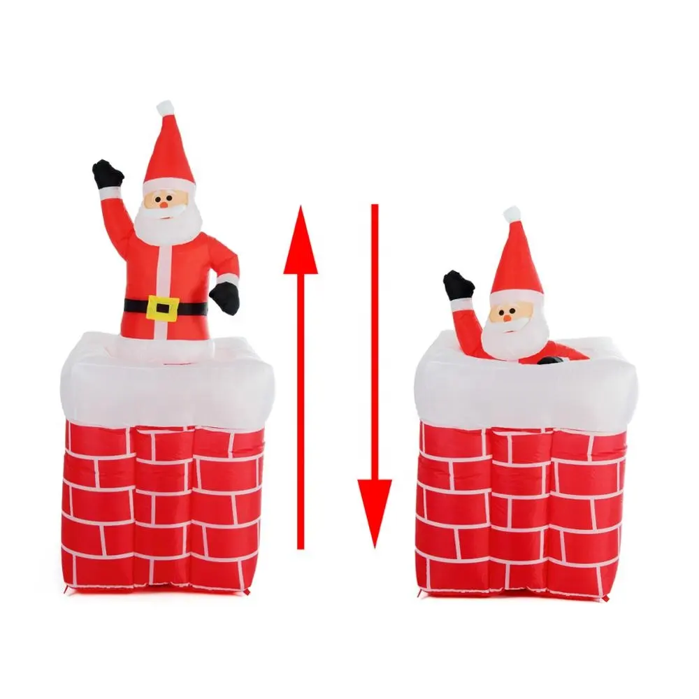 180cm POP Up Inflatable Santa in Giftbox, Christmas inflatable santa, up and down santa