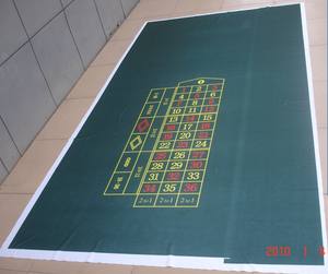 Mantel de <span class=keywords><strong>Ruleta</strong></span> de Casino DG RUITEN, 100% Poliéster, Diseño Verde con <span class=keywords><strong>Doble</strong></span> <span class=keywords><strong>00</strong></span> - Product Image 1