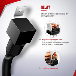 Kit de Fiação para Barra de Luz LED 10014W, Cabo 14AWG Reforçado, 12V, Interruptor Gangorra de 5 Pinos, À Prova D'água, Relé de Potência e Fusível - 1 Unidade 11x5x2in - Product Image 2