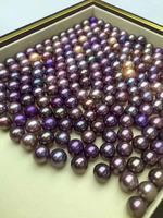 3A 10-14mm naturel rose violet perles en vrac vraies perles de perle Edison pour la fabrication de bijoux