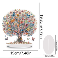 Kit de Peinture Diamant 5D Personnalisé Arbre de Vie Style Moderne Ornement de Bureau Peint à la Main
