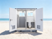 Cabine Sanitaire Mobile Préassemblée en Usine, Panneau Sandwich, Ehang, Salle de Douche Indépendante, Salle de WC, Modulaire Temporaire Extérieur