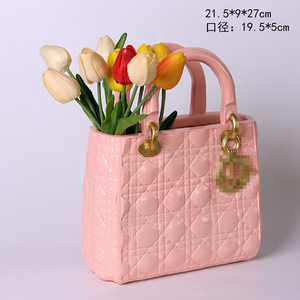 Panier <span class=keywords><strong>de</strong></span> fleurs séchées artificielles, <span class=keywords><strong>pot</strong></span> <span class=keywords><strong>de</strong></span> plantes succulentes, mini vase paysager, sac à main et porte-monnaie, ornement décoratif pour la maison et le salon - Product Image 2
