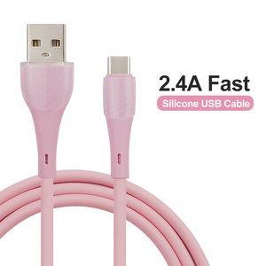 Silicone Sạc Cáp V8 Micro USB Cáp người bán hàng tốt nhất 2025 2.4A tiêu chuẩn Silicone Cáp dữ liệu kẽm hợp kim bện TPE - Product Image 2