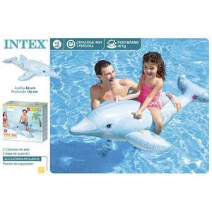 Flotador inflable Intex Dolphin de 66x175 cm para niños y adultos, para la piscina. - Product Image 3