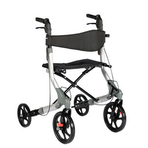 Tıbbi Rollator Walker, büyük 10 & 8 tekerlekler, kompakt katlanabilir, kolay katlanır kaldırma ve taşıma, ile birlikte gelir kamışı tutucu TRA21 - Product Image 2
