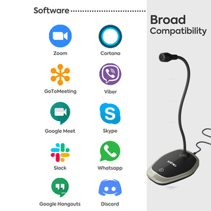 ไมโครโฟนคอมพิวเตอร์ CMTECK <span class=keywords><strong>G103</strong></span> แบบมีสาย USB Type-C สำหรับเดสก์ท็อป แบบคอนเดนเซอร์ รอบทิศทาง ปุ่มปิดเสียง รองรับการโทรแบบ Zoom บันทึกเสียง รับประกัน 1 ปี - Product Image 2