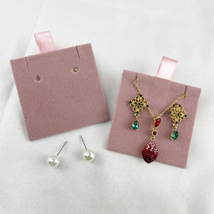 Custom Rings Jewelry Insert Cards Earrings Necklace Suede Jewellery Pouch Microfiber <b>Gift</b> Jewelry Pouch Bags with Pad Packaging - Product Image 2