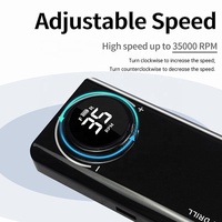 Polisseuse à ongles électrique multifonctionnelle portable avec chargeur USB et batterie externe en plastique, prise américaine