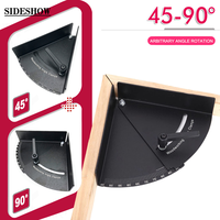 Pince d'angle réglable pour le travail du bois, règle d'angle, rapporteur de menuiserie, pince à angle droit, fixateur d'angle en alliage d'aluminium
