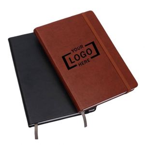 Customizable Logo Meeting Printed With Bookmark Pu Notebook for Promotion Business - Product Image 1