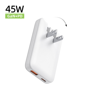 <span class=keywords><strong>Chargeur</strong></span> Super Rapide PD 45W, Charge Rapide QC3.0+ Multi-Ports USB-A pour iPhone iPad <span class=keywords><strong>Mac</strong></span> Samsung, Compact, Pliable, <span class=keywords><strong>Portable</strong></span>, Fin et Léger - Product Image 1