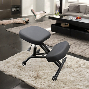 Silla Ergonómica para Arrodillarse, de Cuero PU, Altura Ajustable, Función de Masaje, Diseño Plegable, Marco Metálico - Silla de Oficina Moderna para Espalda - Product Image 2