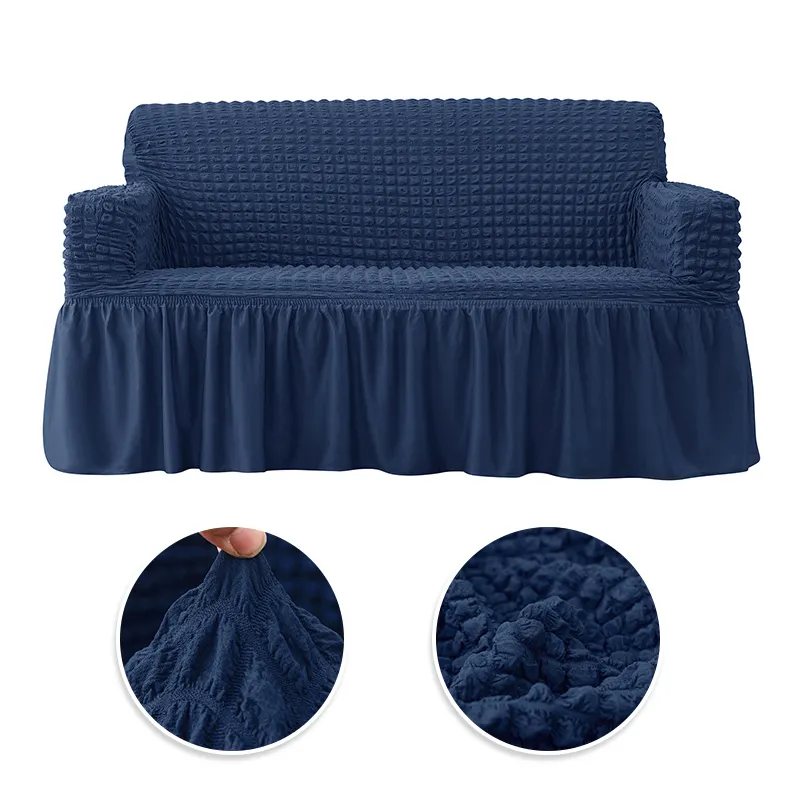 Beste Koop Custom Stretch Kussenovertrekken, Elastische Beschermende Waterdichte Couch Cover,3 Zits Polyester Sofa Covers