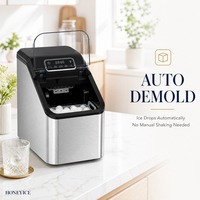 Machine à glaçons sphériques électrique HONEYICE pour comptoir, 8 boules par cycle, réfrigérant R290, faible consommation 150W, pour la maison, la cuisine et les bars