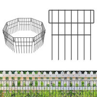 Bordure de lit de fleurs décor extérieur en métal bordure de jardin panneau de clôture en fer forgé pliant antirouille 24 "bordure de clôture de jardin 12 pièces