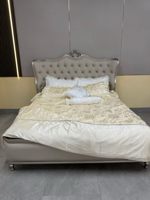 Style européen américain 1.8m lit double Queen en bois massif en cuir Art moderne simple lit de princesse pour chambre principale lumière d'hôtel