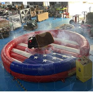Loco paseo eléctrico Raging Bull inflable mecánico Bull Rodeo con ojos rojos y efecto humo - Product Image 2