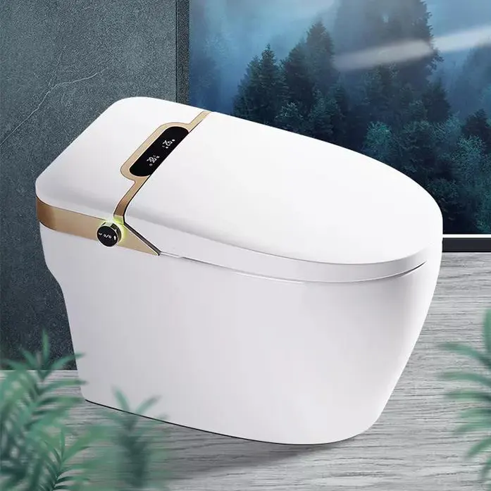 Commode Wc Sanitary Wares Bathroom One Piece Intelligent Suspendu Gold And Black 220 Anti Smell Floor Mounted W9 Smart Toilet