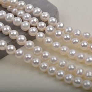 Perles d'eau douce naturelles en forme de goutte plate de 9-10 mm, perles baroques semi-finies pour la fabrication de bijoux en collier, perles roses en vrac - Product Image 1