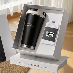 2-in-1 Practical Coffee Cup & Power Bank Corporate <b>Gift</b> <b>Set</b> with Customizable Logo Paper Material UV Printing - Product Image 4
