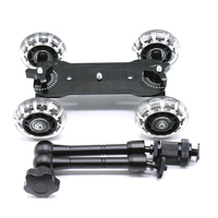 KAMPHO Skater Dolly Glissière à roulettes pour appareils photo reflex numériques et caméscopes Idéal pour les tournages vidéo à faible hauteur Table Dolly Glissière à roulettes