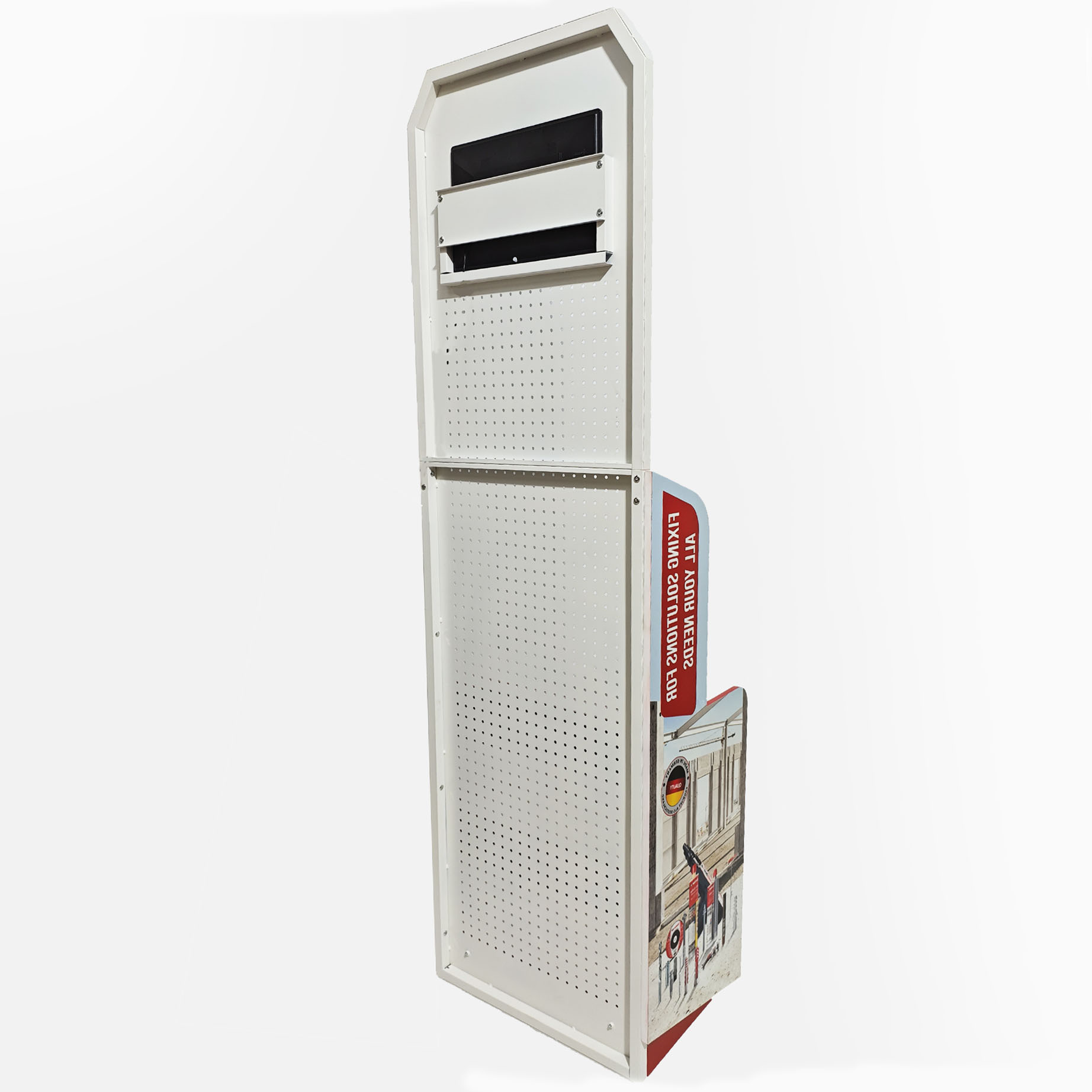 Floor-standing Three-layer Combined Hook Screen Perforated Board Display Racks Tool Display Stands Retail Stores Metal — view 4