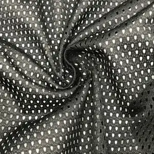 Vendita calda di alta qualità Stock tessuti bianchi 60 poliestere 40 cotone triangolare nero maglia proiettile tessuto per abbigliamento sportivo
