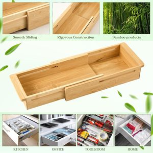 Cross-border wooden pull-out <b>drawer</b> <b>storage</b> <b>box</b> kitchen countertop knife, fork and spoon <b>storage</b> display rack - Product Image 2