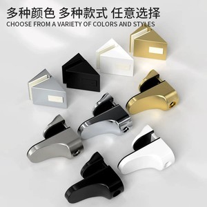 F Shape Duckbill Glass Clips Adjustable Zinc Alloy Wall Mounted <b>Corner</b> Fixing Clips Custom Size Durable Bathroom <b>Shelves</b> - Product Image 4
