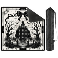 Expédition Rapide Tapis de Mahjong Américain Personnalisé Nouveauté Halloween 2026 Imperméable Antidérapant en Caoutchouc Style Décor Gothique