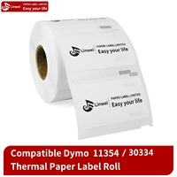 Prix usine Dymo 30334 2-1/4 "X 1-1/4" 1000 étiquettes compatibles rouleau d'étiquettes en papier thermique