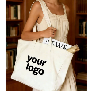 Customized environmentally friendly foldable oversized large capacity <b>thick</b> casual cotton canvas shopping tote bag - Product Image 2
