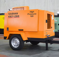 Compresseur d'air diesel mobile innovant avec moteur EPA, garantie 1 an, équipement robuste de 2300 kg pour l'ingénierie