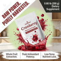 Poudre de fruits de canneberge entiers AegleWell, poudre de canneberge pure à base de plantes 300g, poudre de fruits de canneberge OEM Marque privée