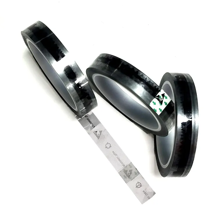 ALLESD Black Color High Adhesive ESD Anti-static PVC Safety Packing Tape for Cleanroom