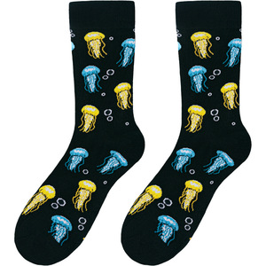 Chaussettes personnalisées avec logo coloré pour hommes et femmes Chaussettes tricotées en coton tissé avec des chaussettes de dessin animé drôles - Product Image 6